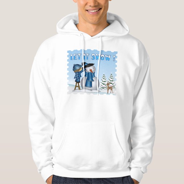 Laisser neiger Snowman Sweat - shirt à capuche hom (Devant)