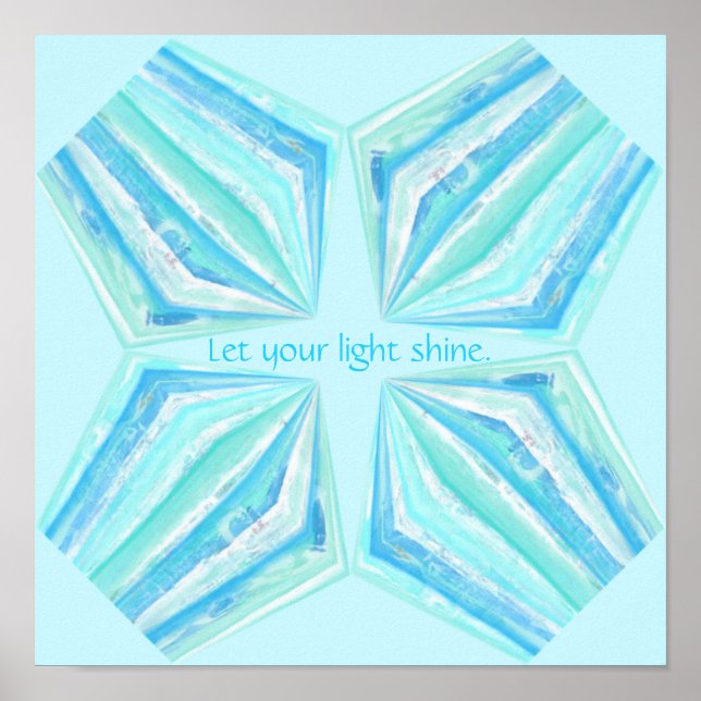 Laissez briller votre affiche de gemmes turquoise  (Devant)