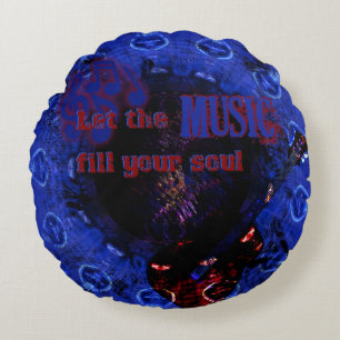 Laissez La Musique Remplir Votre Âme, Coussin Bleu