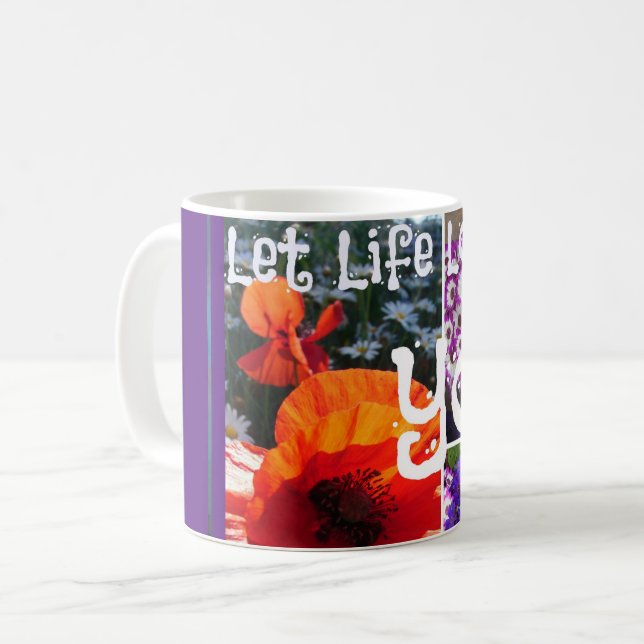 Laissez la vie vous aimer Inspirationnelle Mug Flo (Devant gauche)