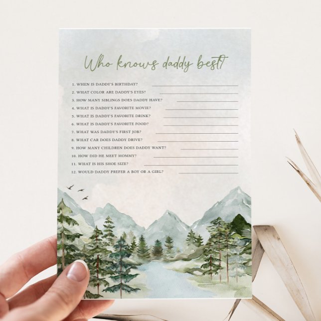 Laissez l'Aventure Commencer Jeu Qui Sait pour Bab (Let the Adventure Begin Baby Shower Game)