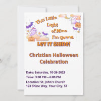 Laissez-le briller Christian Halloween Invitation