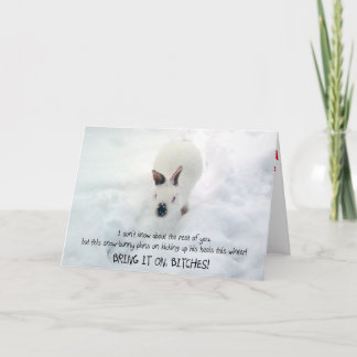 "Laissez-le carte de voeux de Snowbunny" :)