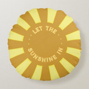 Laissez le soleil briller dans 🌞 Coussin ronde