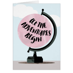 Laissez les aventures commencer la carte de globe