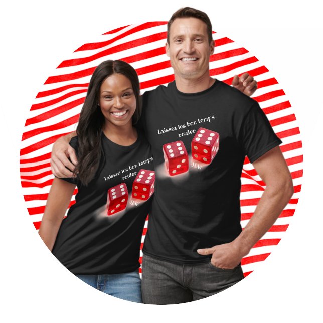 Laissez les Bon Temps Rouler Red Dice T-Shirt (Créateur téléchargé)