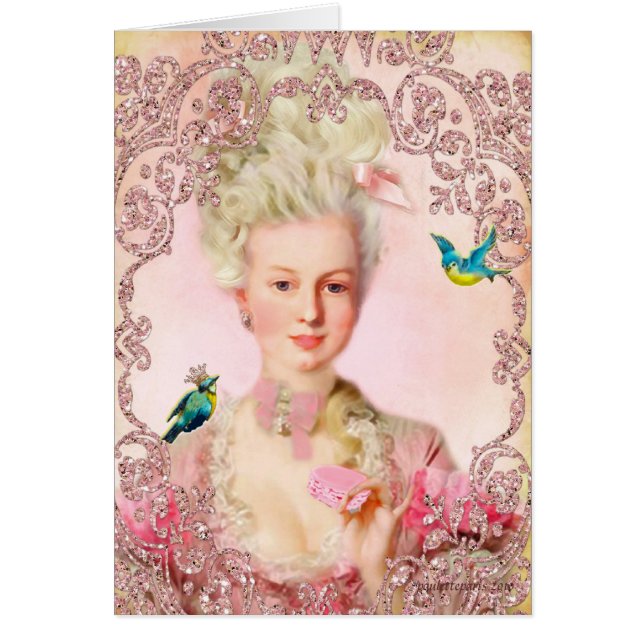 Laissez-les manger des cartes de Macarons Marie (Devant)