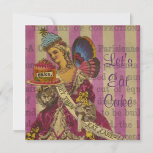 Laissez-Les Manger Du Gâteau ~ Invitations