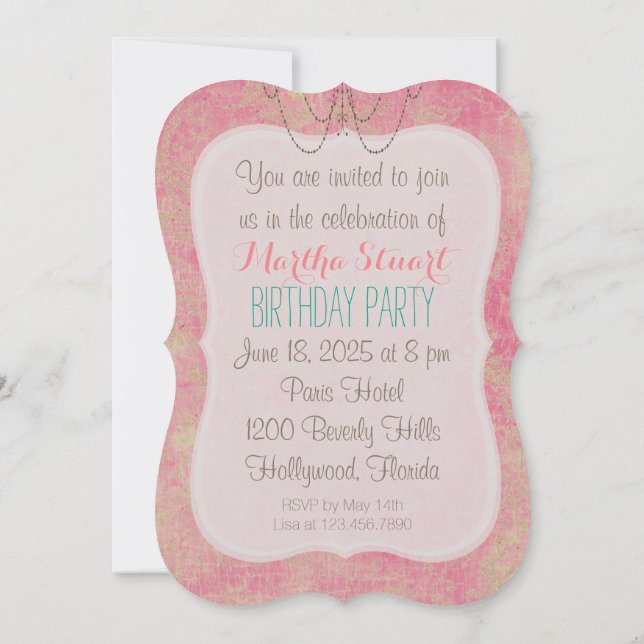 Laissez-les manger du gâteau ~ Invitations / RSVP (Dos)