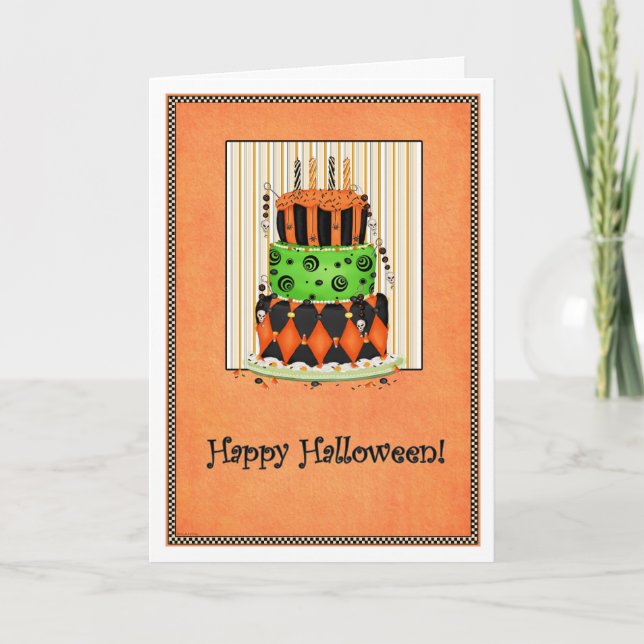 Laissez-les manger le gâteau ! Carte de Halloween (Devant)