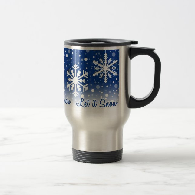 Laissez lui neiger bleu - tasse (Droit)