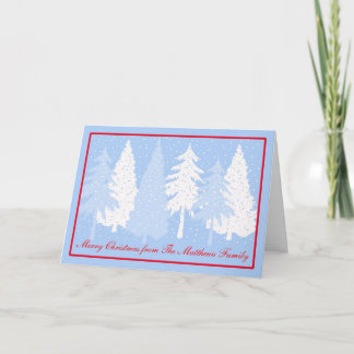Laissez lui neiger carte de Noël de vacances