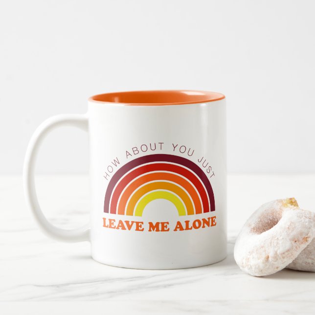 Laissez-moi le seul arc-en-ciel drôle tasse à deux (Avec donut)