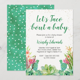 Laissez-nous invitation orientée de baby shower de