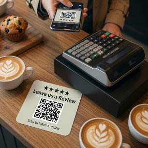 Laissez-nous un autocollant de code QR de révision
