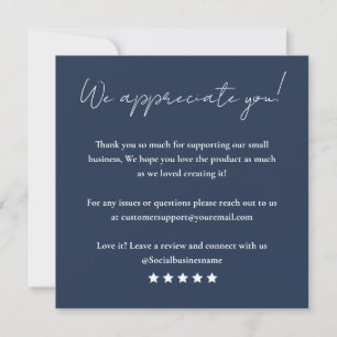Laissez-nous un commentaire Carte de remerciements
