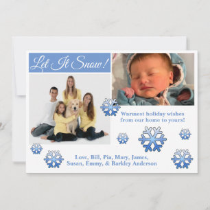 Laissez tomber la neige ! Carte de Noël photo 2