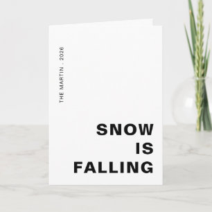 Laissez tomber la neige Carte de vœux de vacances
