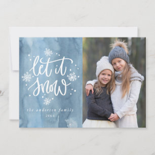 Laissez tomber la neige Carte de vœux photo de v