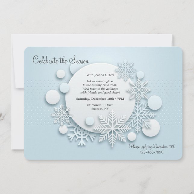 Laissez Tomber la Neige Invitation (Devant)