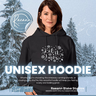 Laissez tomber la neige Sweat à capuche unisexe po