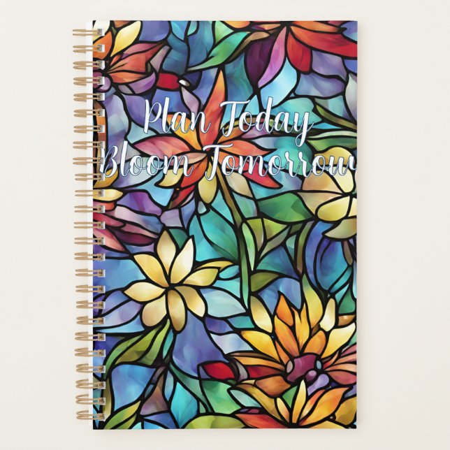 Laissez vos idées fleurir Cahier à spirale floral (Devant)