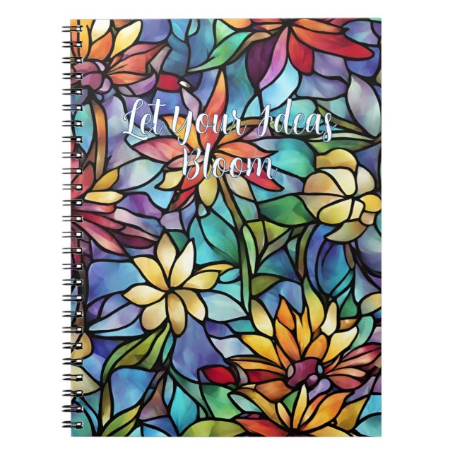 Laissez vos idées fleurir Cahier spiralé floral (Devant)
