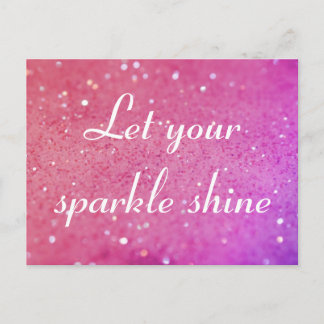 Laissez Votre Carte Postale Sparkine Shine Pink Bo