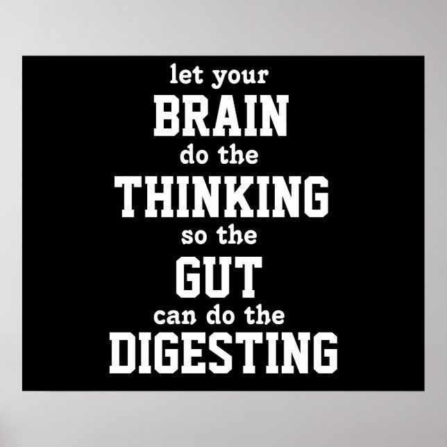 Laissez votre cerveau réfléchir Poster (Devant)