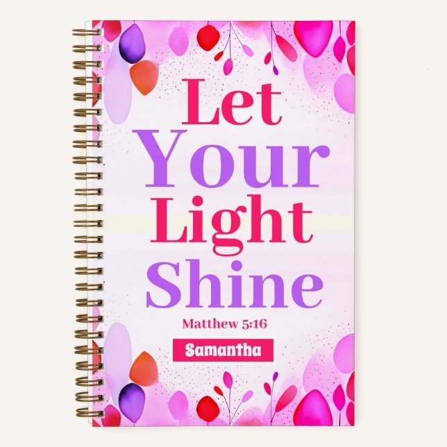 Laissez votre lumière briller Journal de fille chr (Recto)