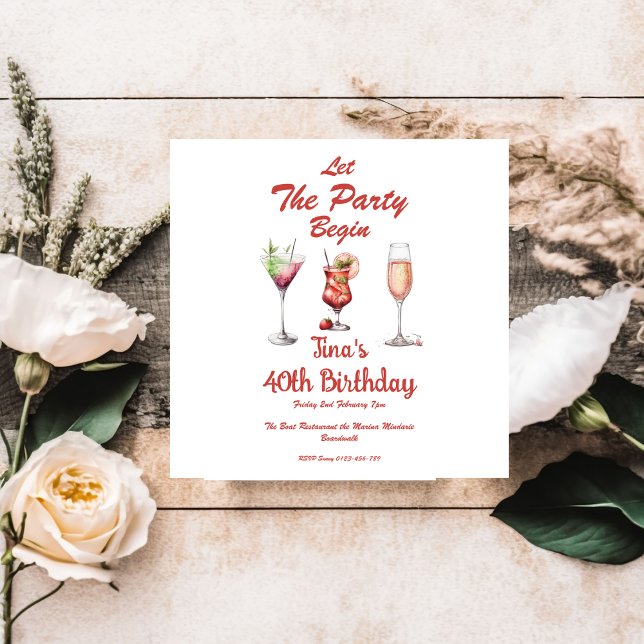 Laissons la fête commencer Adulte 40e Anniversaire (Créateur téléchargé)