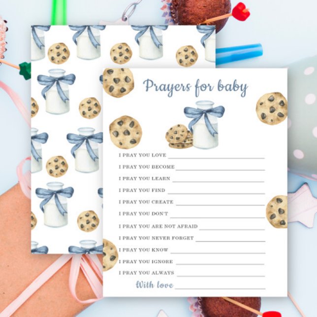 Lait Cookies baby shower Prières pour bébé (Créateur téléchargé)