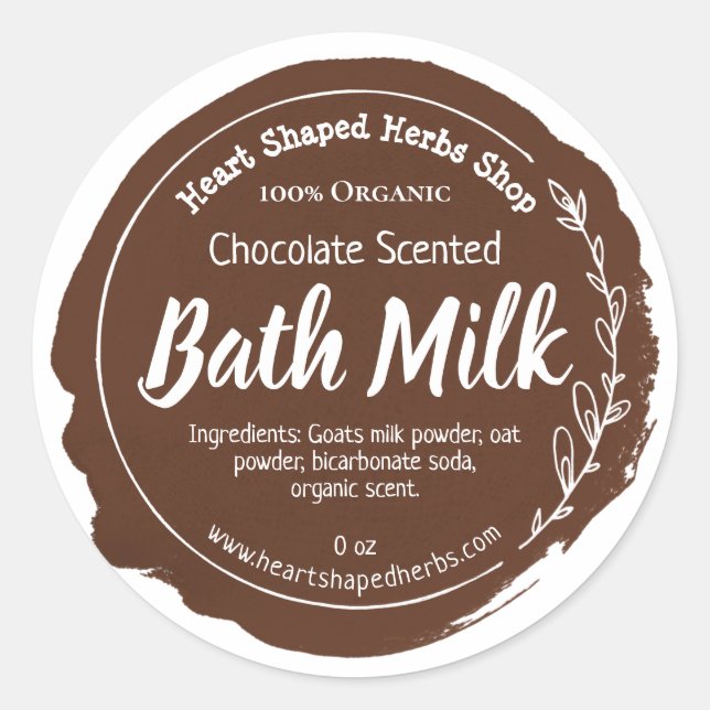 Lait de bain personnalisable Étiquette Entreprise  (Devant)