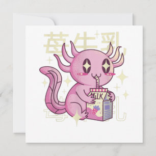 Lait de fraise Axolotl Style japonais Kawai