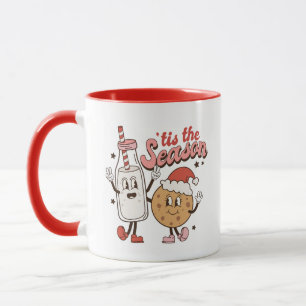 Lait et biscuit amusants Mug de Noël