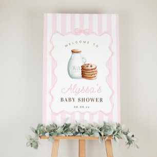 Lait et biscuits Affiche de bienvenue Baby shower