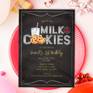 Lait et biscuits Invitation d'anniversaire - Sweet