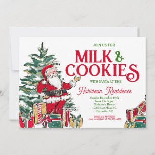 Lait et biscuits Invitation de Noël