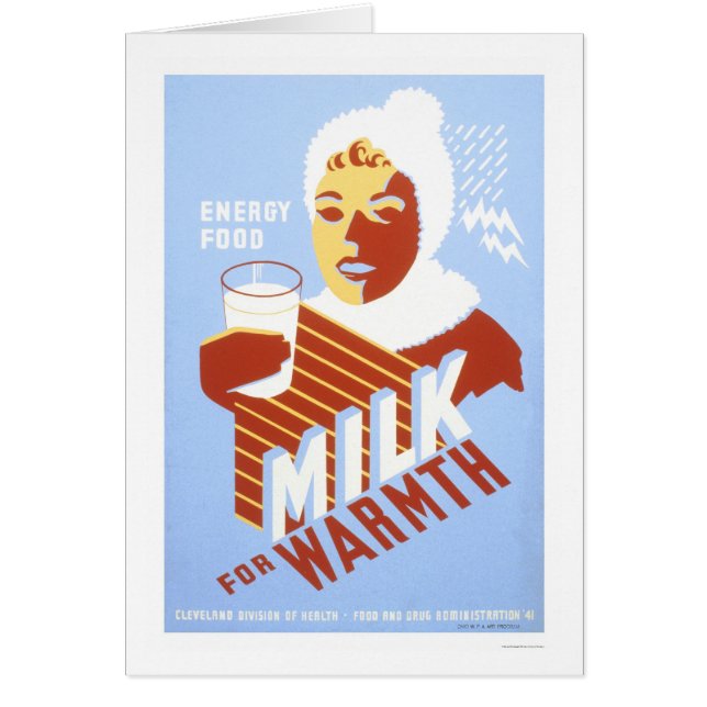 Lait pour l'énergie de chaleur WPA 1941 (Devant)