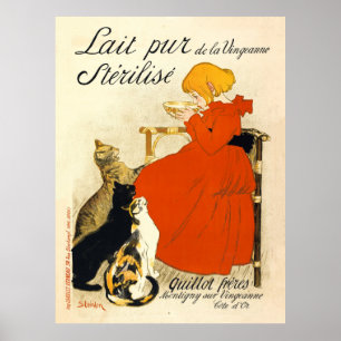 Lait pur de la Vingeanne stilisé Poster vintage