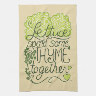 Laitue Passer du thym Ensemble Serviette de cuisin