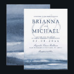 Lake Harbor Morning Wedding Invitation<br><div class="desc">Make a unique impression on your future wedding guest with our Lake Harbor morning themed wedding invitations. Part of a collection of items, these classy yet modern wedding invitations feature a soft blue and white oil-painted color scheme. A giant ampersand symbol fades into the background behind the names of the...</div>