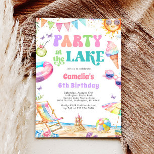 Lake Party été Anniversaire Invitation