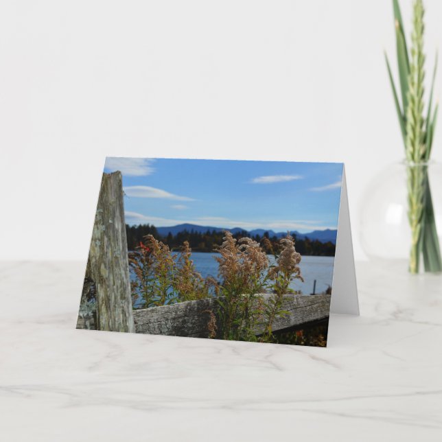 Lake Placid vide d'Adirondack de carte de note, NY (Devant)