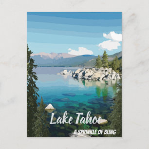 Lake Tahoe Une arrosage Carte postale California &