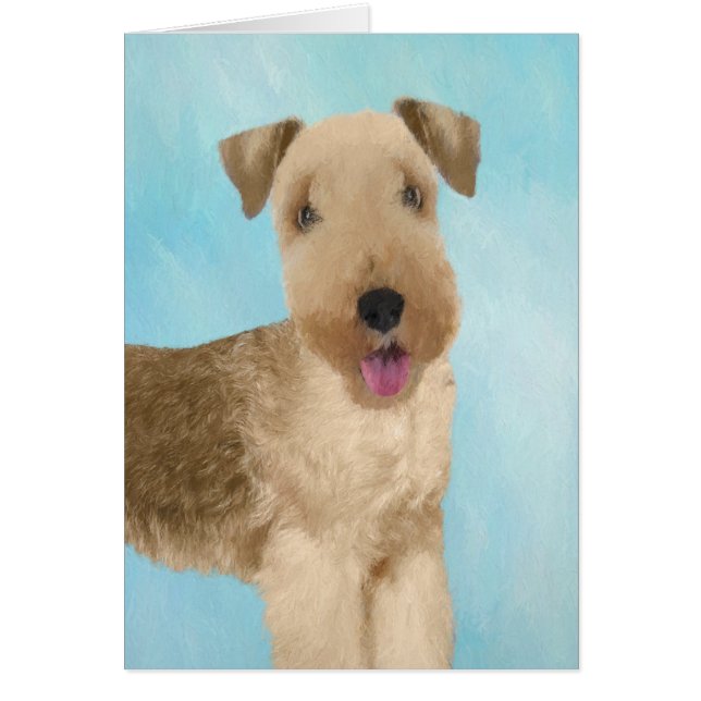 Lakeland Terrier Peinture - Cute Original Chien Ar (Devant)