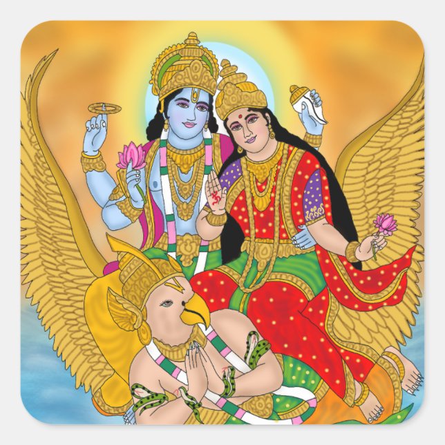 Lakshmi Narayan Sticker – Divine Spiritual Sticker (Devant)
