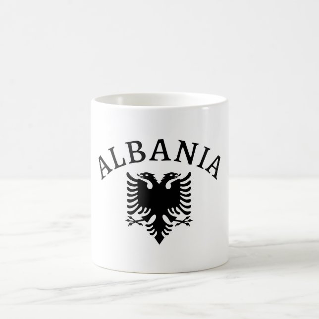 L'Albanie et l'aigle du drapeau - tasses (Centre)