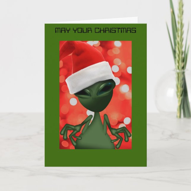 L'ALIEN PÈRE NOËL DE CETTE CARTE MONDIALE DE NOËL (Devant)
