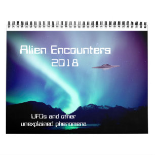L'alien rencontre le calendrier d'UFO pour 2018